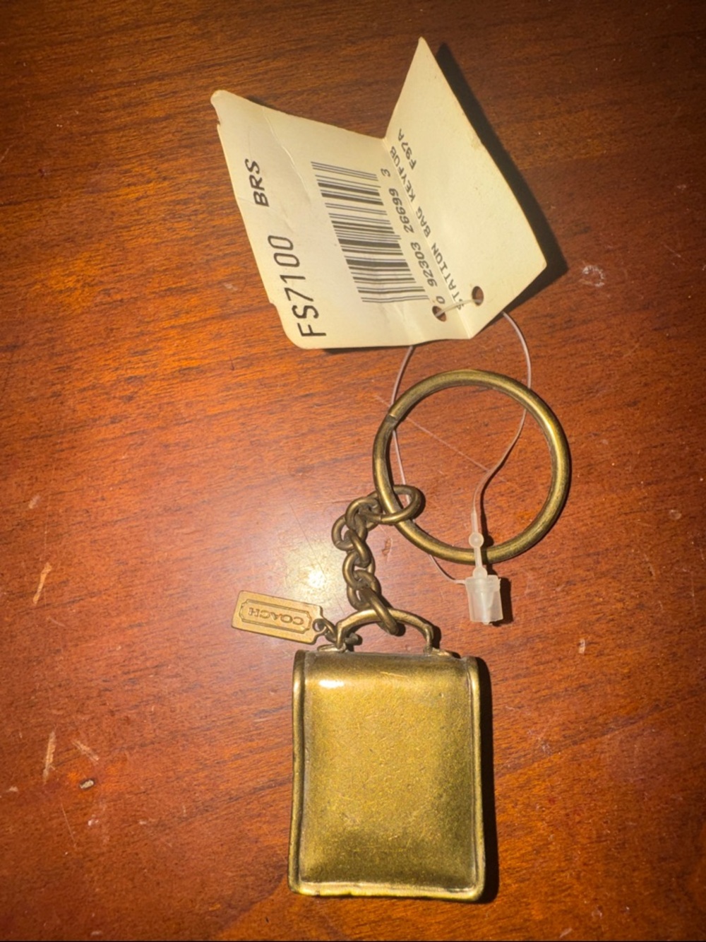 Coach Vintage Brass Station Bag Key Fob NWT - Picture 5 of 5